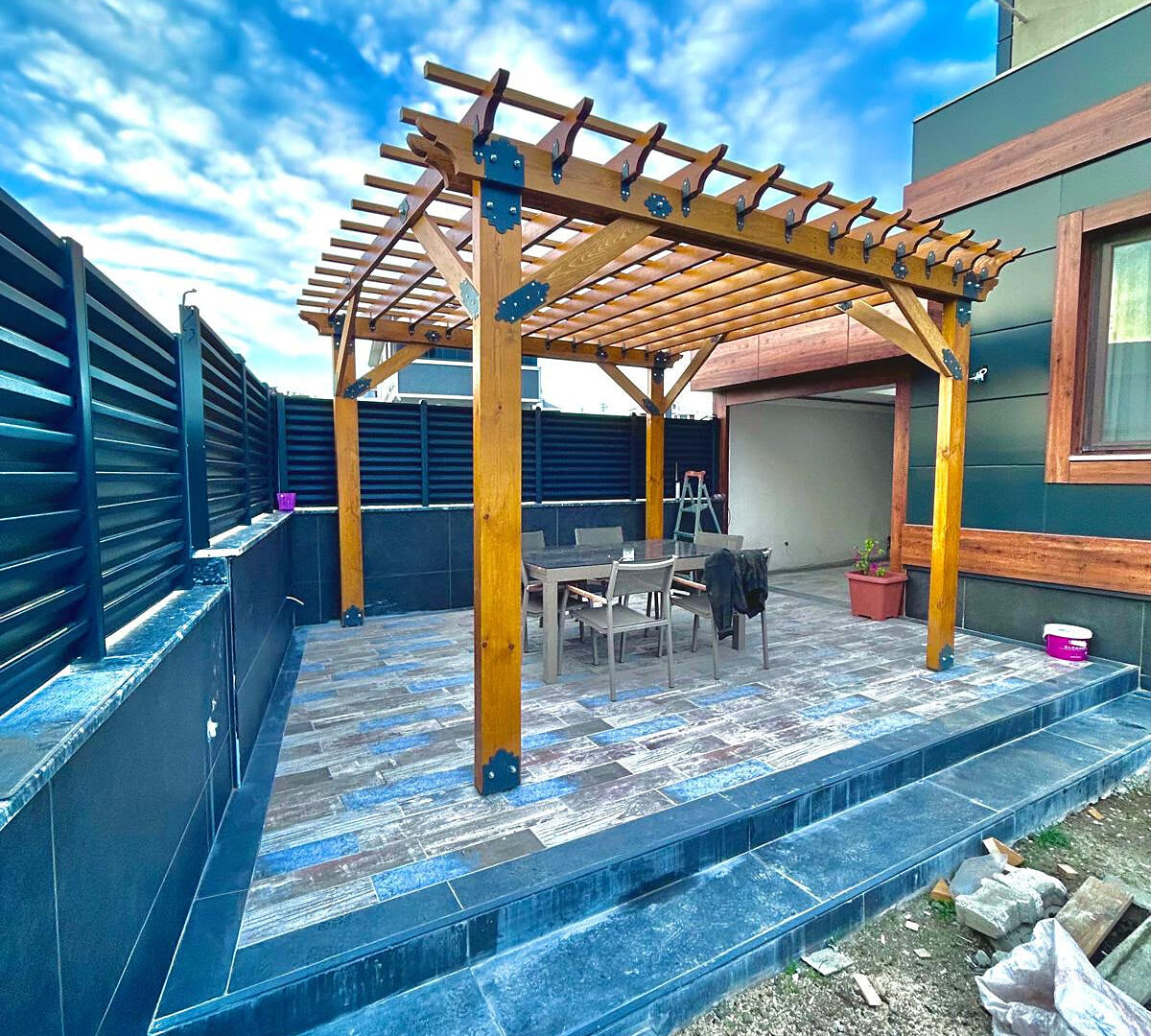 Ahşap pergola uygulaması