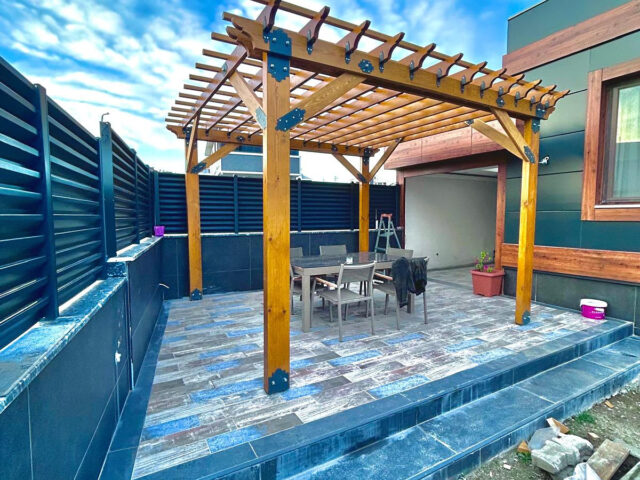 Ahşap pergola uygulaması